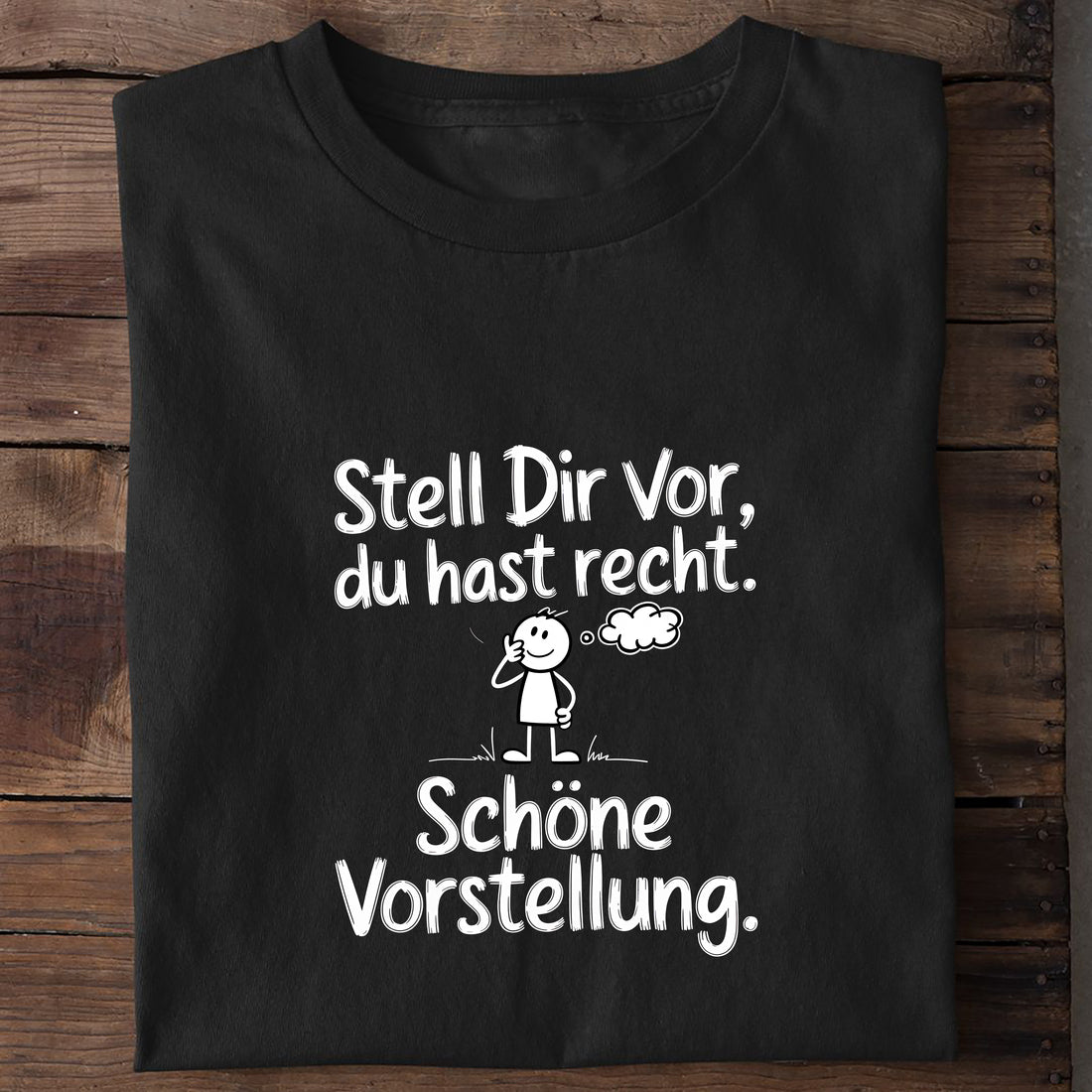 T-Shirt schöne vorstellung, getragen