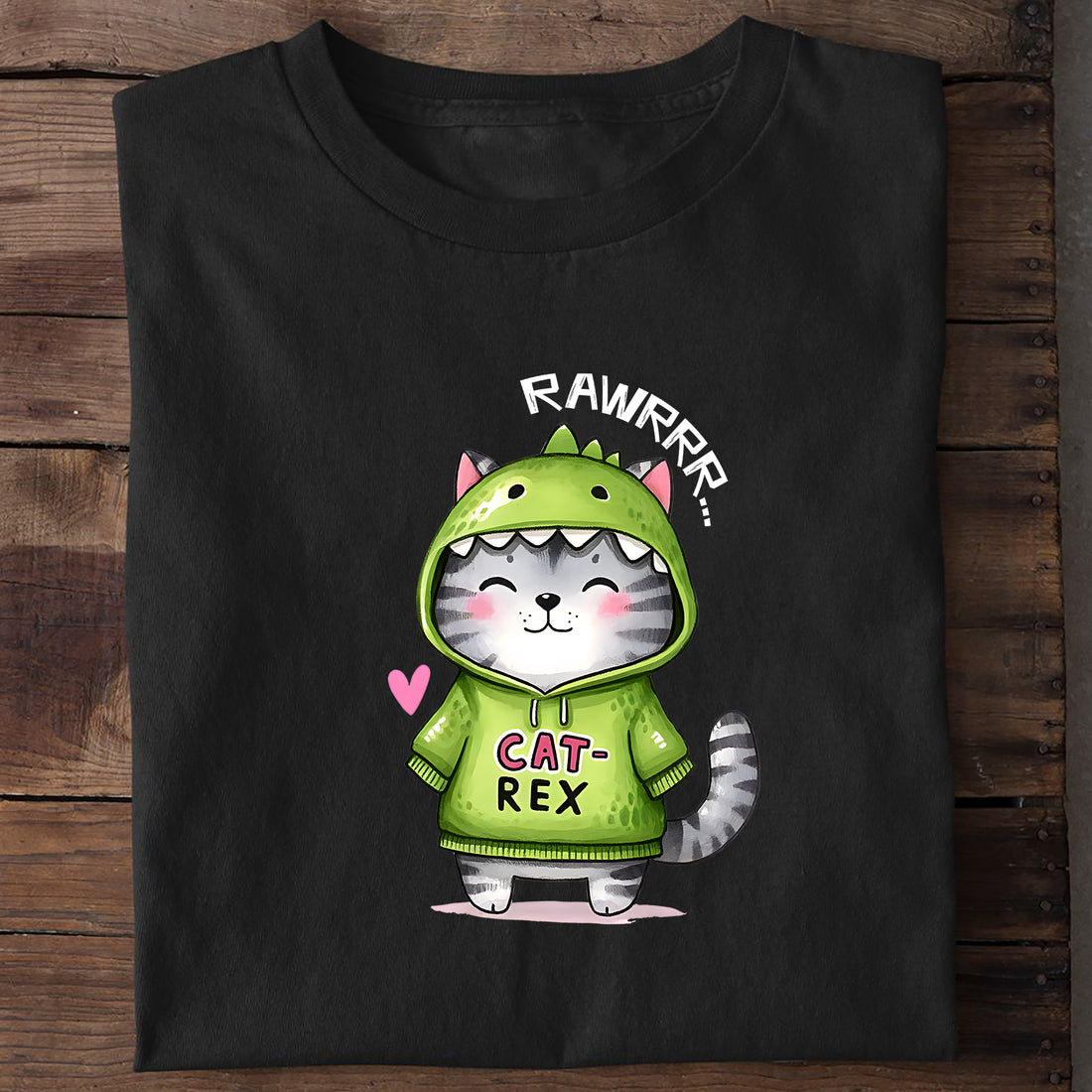T-Shirt Cat Rex, Detailansicht