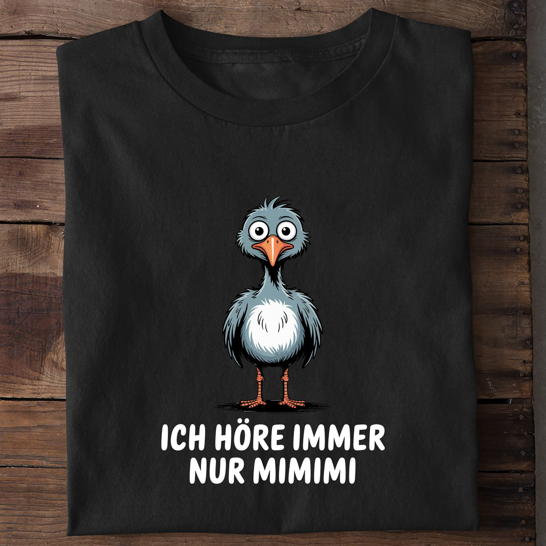 T-Shirt Ich Höre Immer, getragen