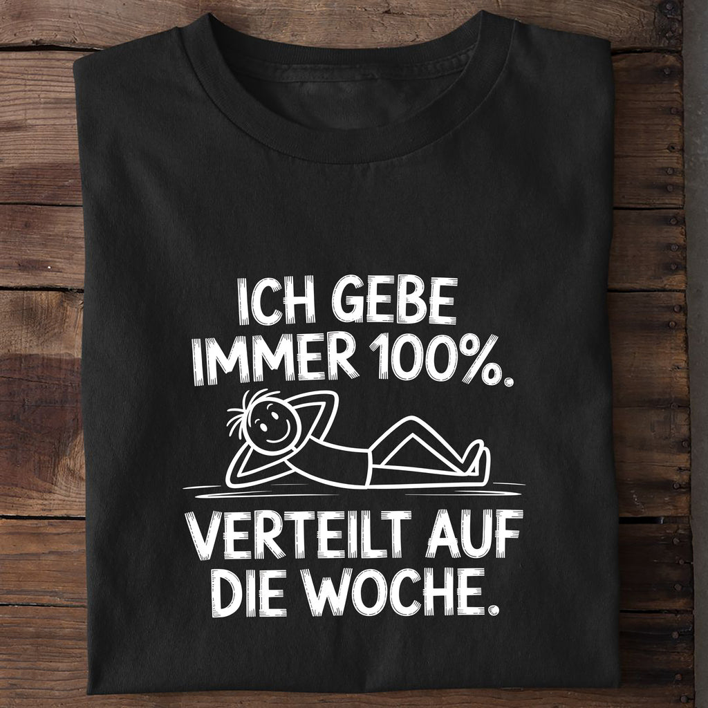 T-Shirt gebe 100 Prozent, getragen