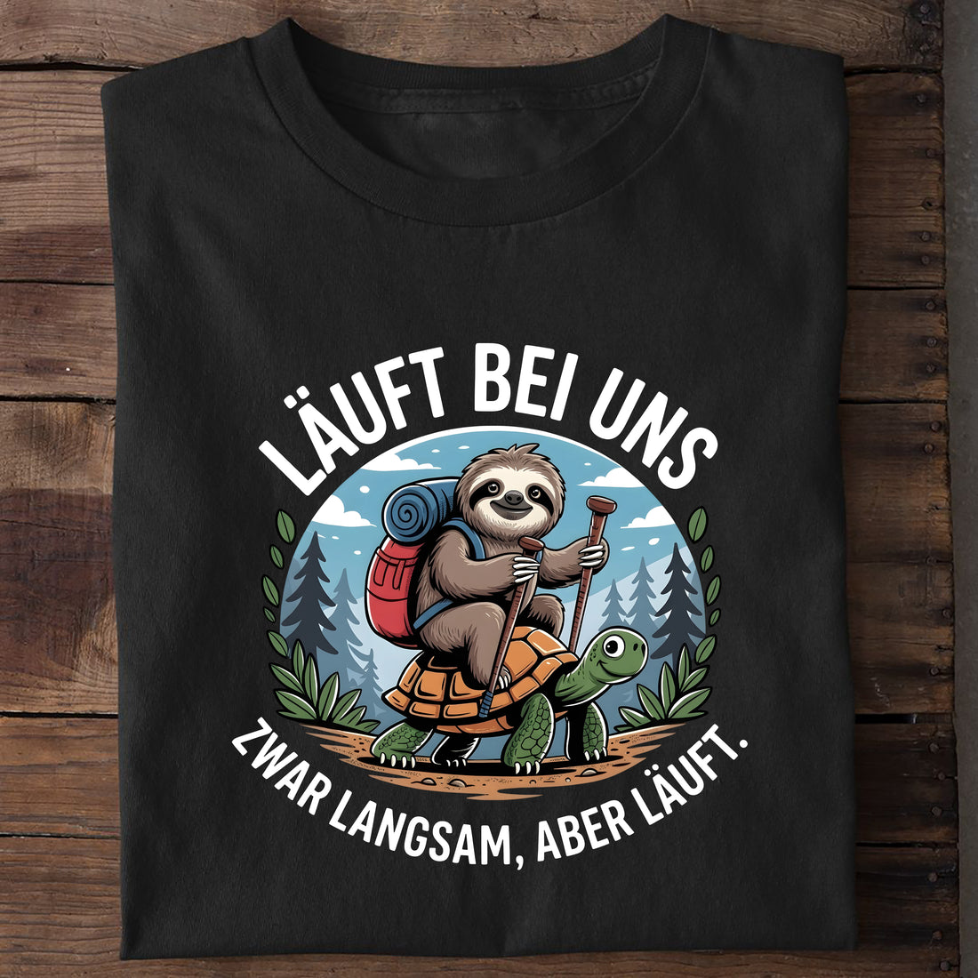 Bio T-Shirt Läuft bei Uns, getragen