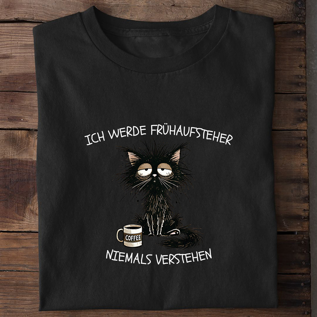 T-Shirt Frühaufsteher, Detailansicht