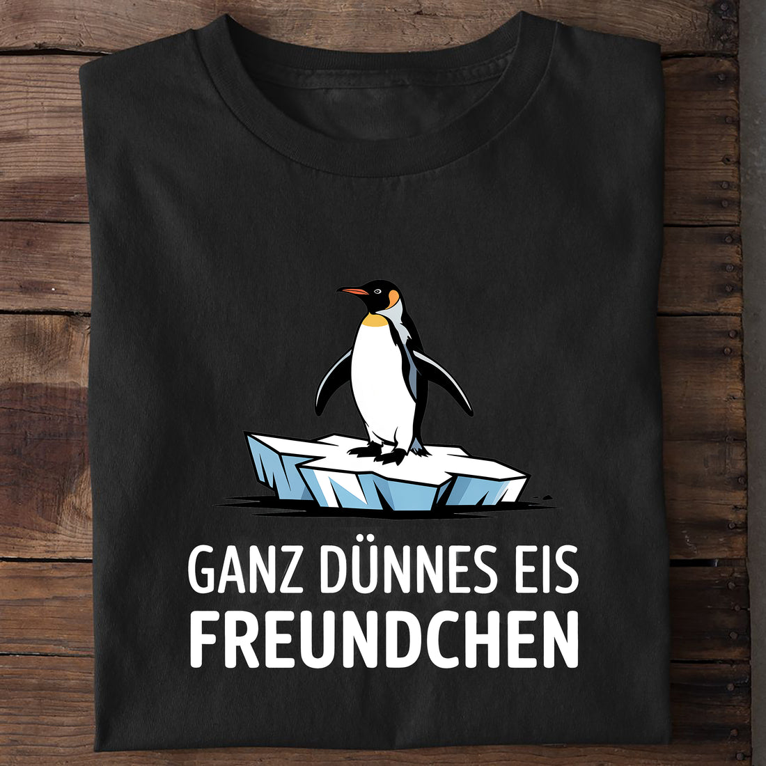 Bio T-Shirt Dünnes Eis Freundchen, getragen