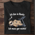 T-Shirt Ich bin in Rente Laufband, getragen