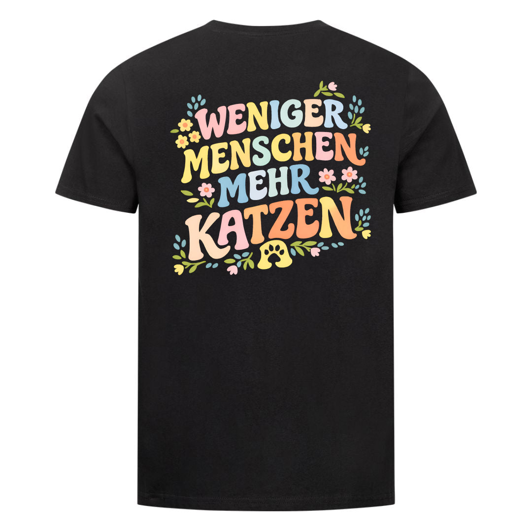 Weniger Menschen pastell T-Shirt BackPrint