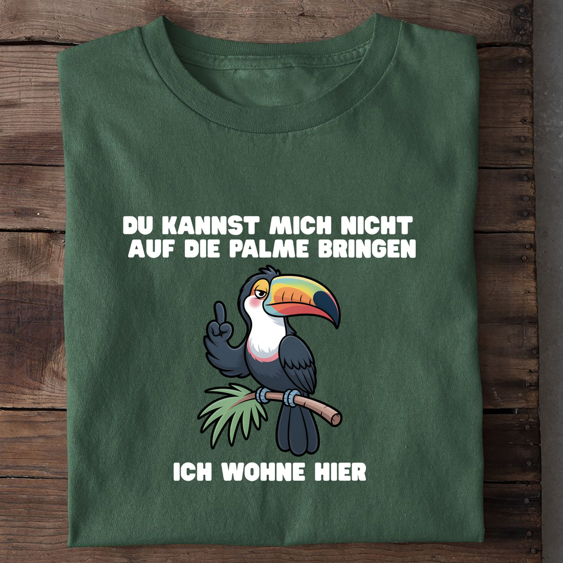 T-Shirt Auf die Palme bringen, Nahaufnahme