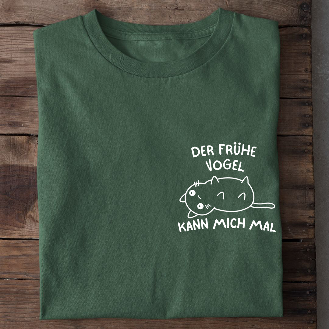 Der Frühe Vogel Katze T-Shirt