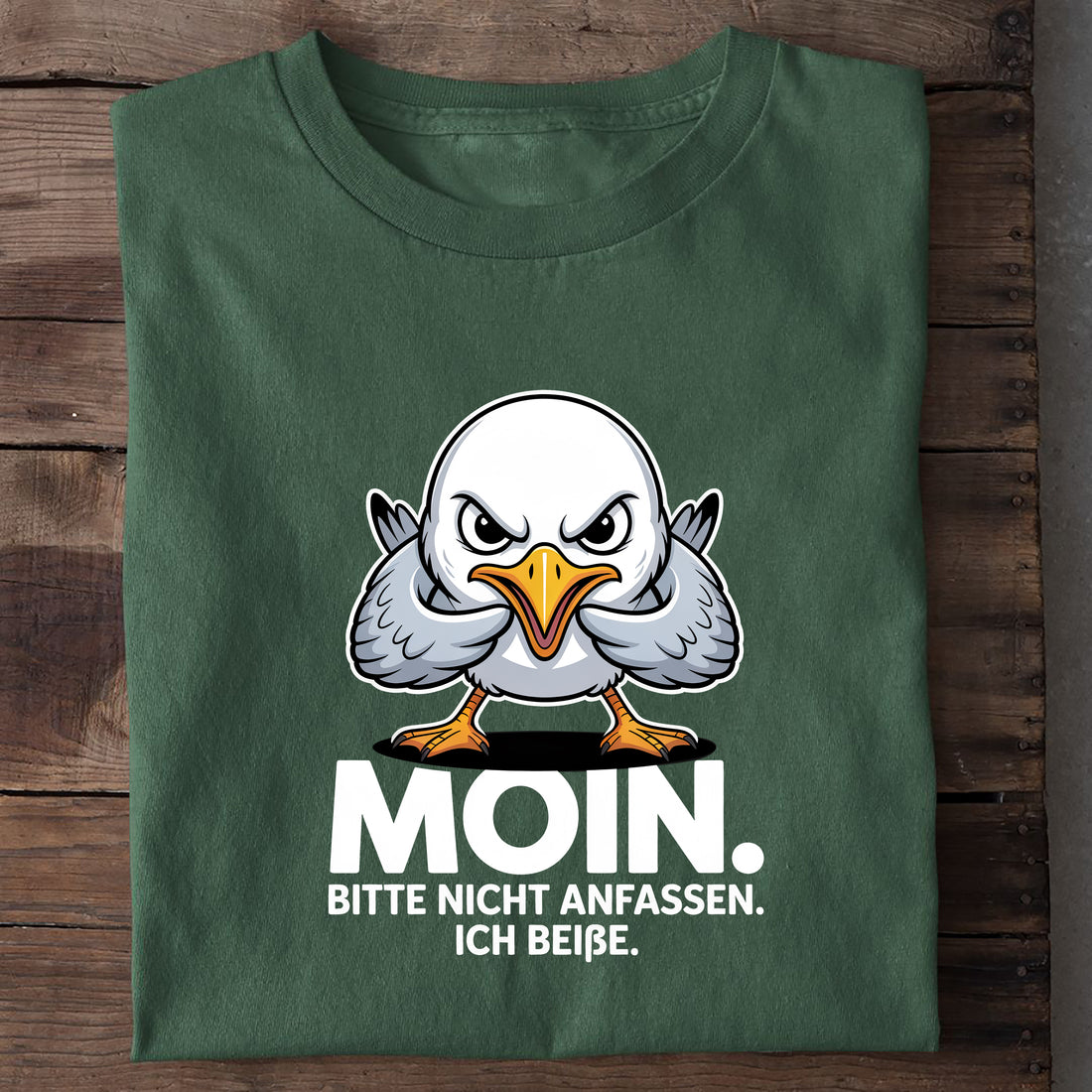 T-Shirt Moin Bitte Nicht, Nahaufnahme