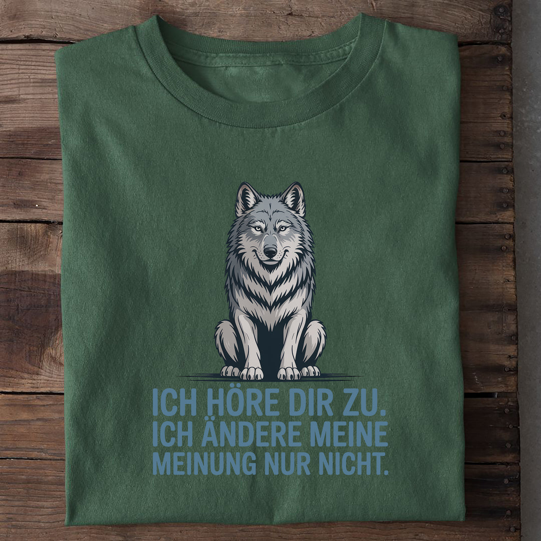 T-Shirt Ich ändere meine meinung nicht, Nahaufnahme
