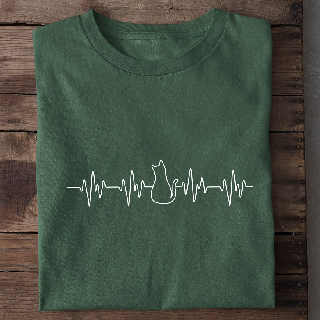 T-Shirt Katzen Herzschlag, Nahaufnahme