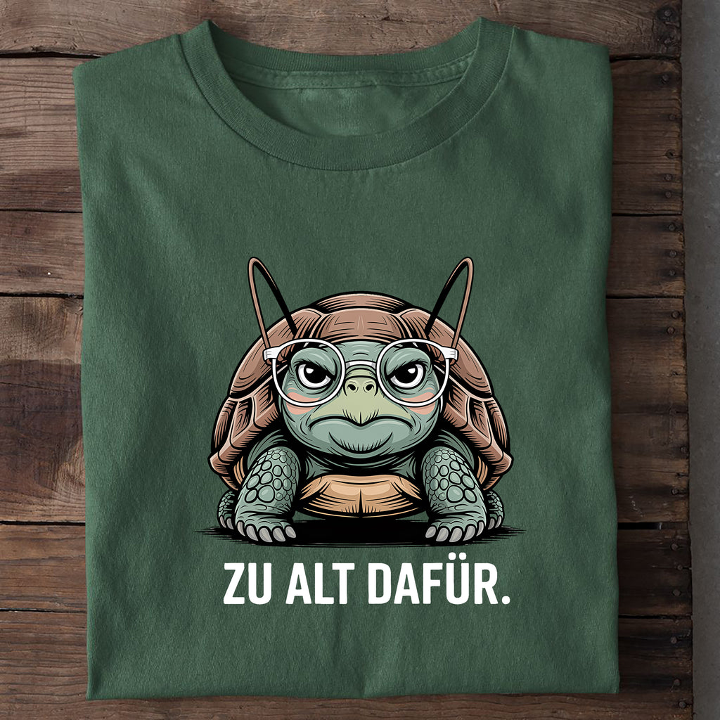 T-Shirt Zu Alt dafür, Nahaufnahme