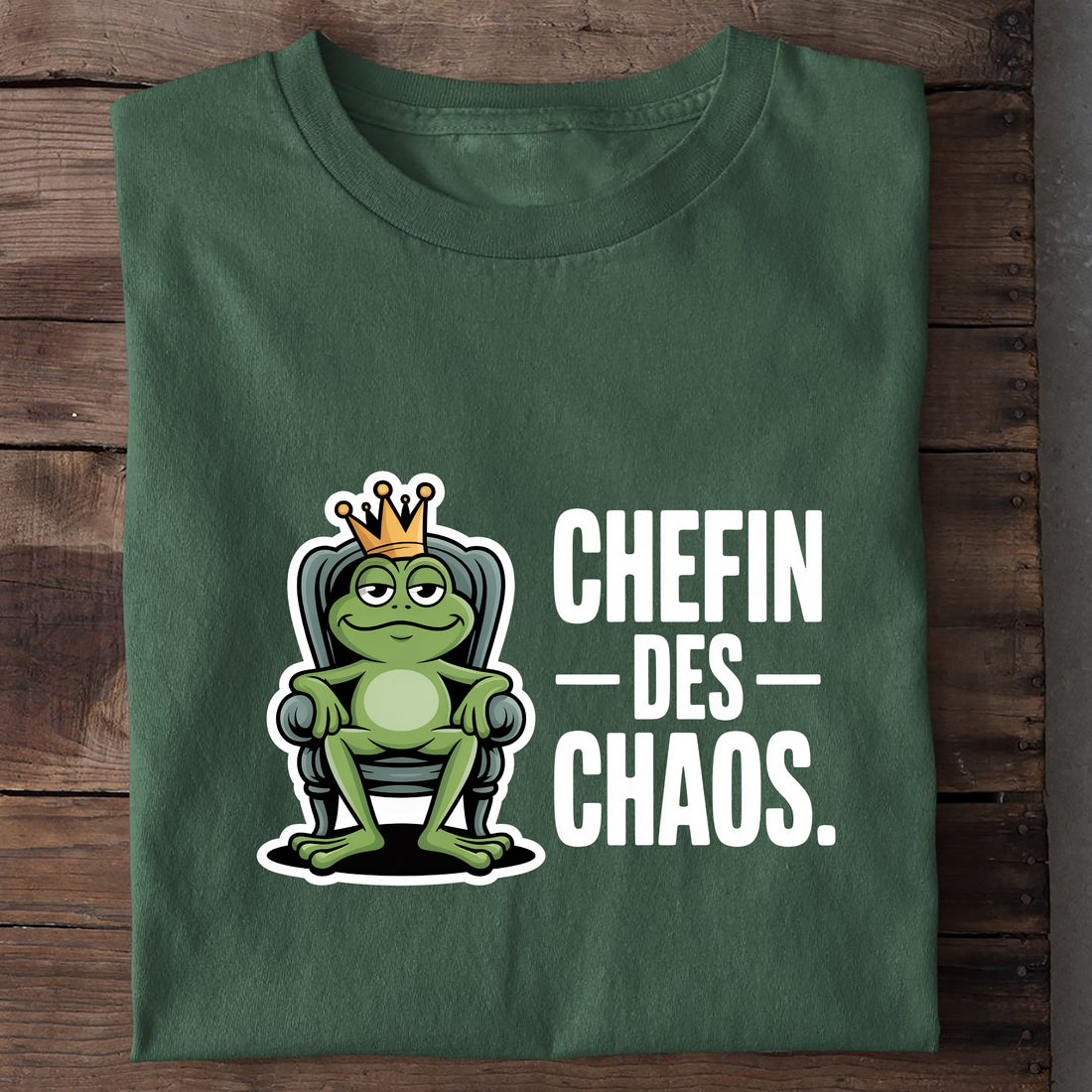 T-Shirt Chefin des Chaos, Nahaufnahme