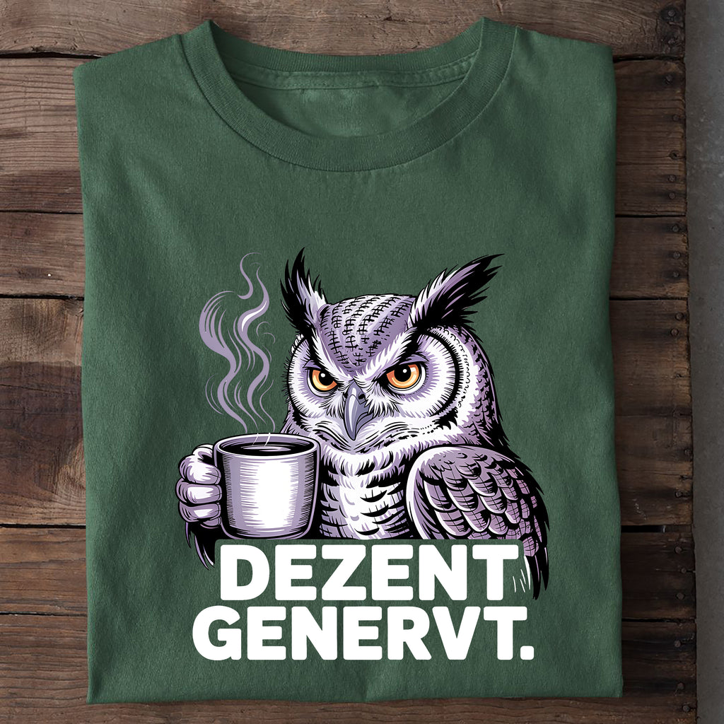 T-Shirt Dezent Genervt, Nahaufnahme