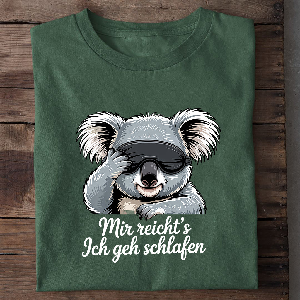 T-Shirt Ich geh schlafen, Nahaufnahme