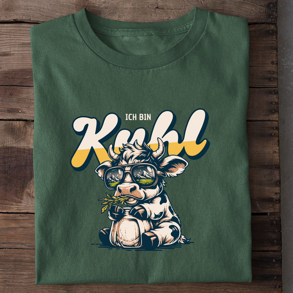 T-Shirt Ich bin kuhl, Nahaufnahme