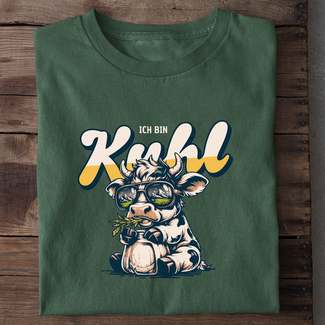 T-Shirt Ich bin kuhl, Nahaufnahme