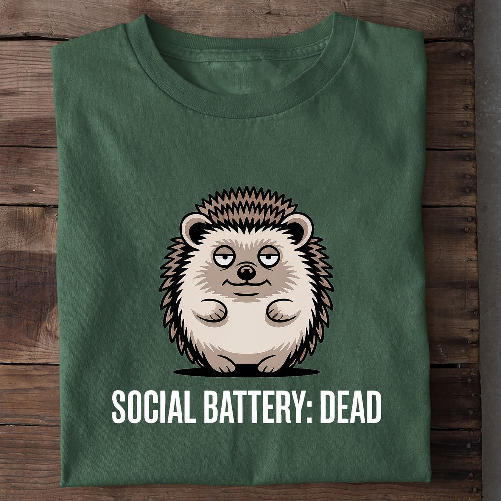 T-Shirt Social Battery, Nahaufnahme