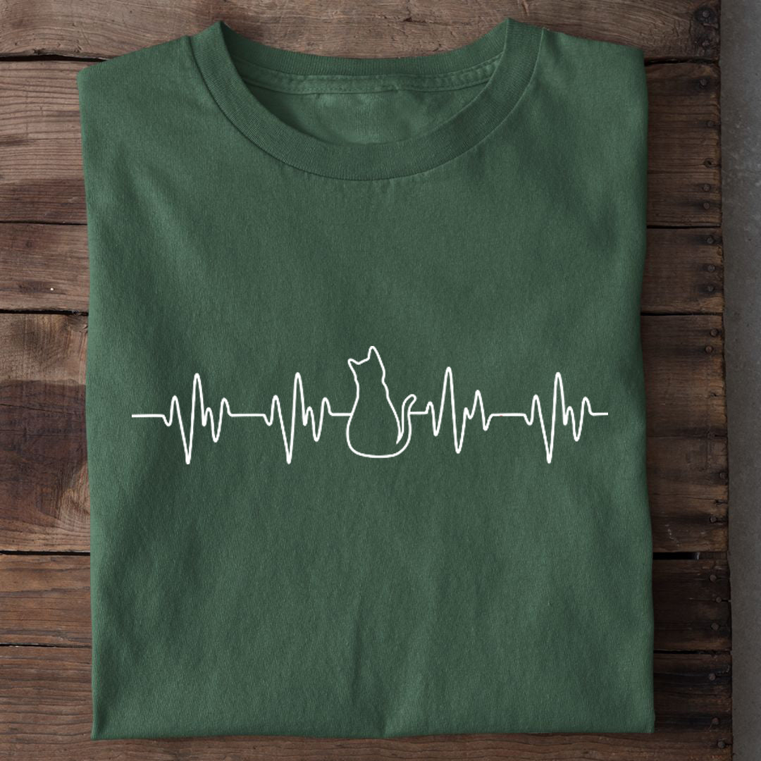 Katzen Herzschlag T-Shirt