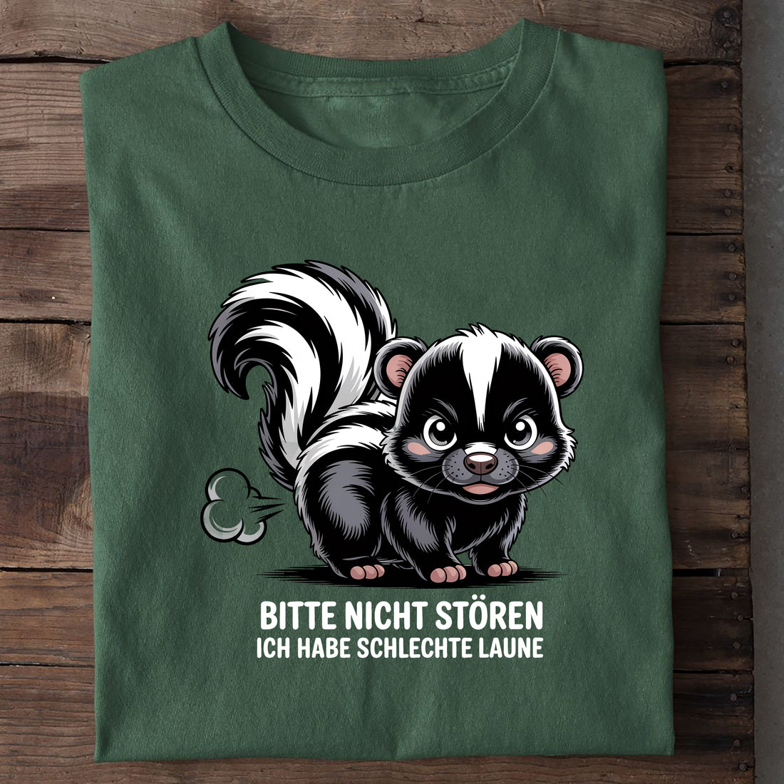 T-Shirt schlechte Laune, Nahaufnahme