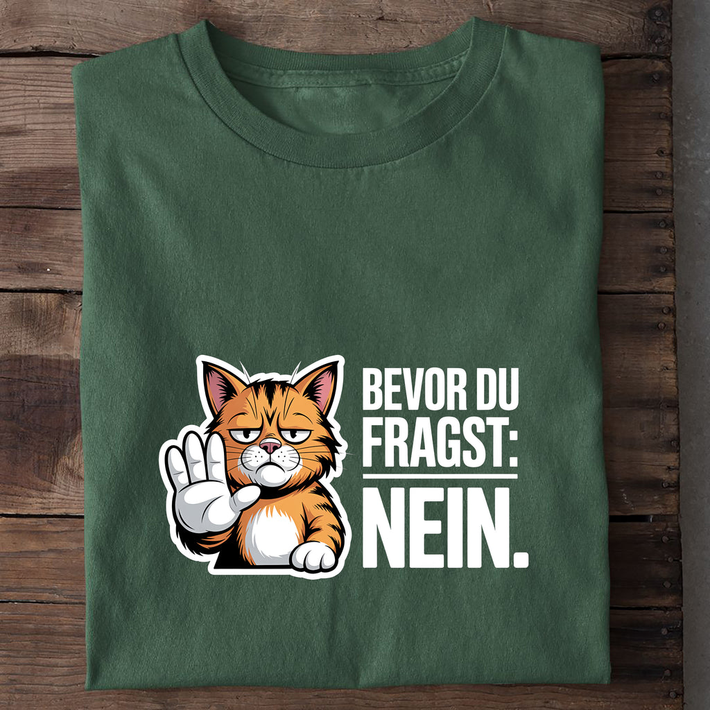 T-Shirt Nein Katze, Nahaufnahme