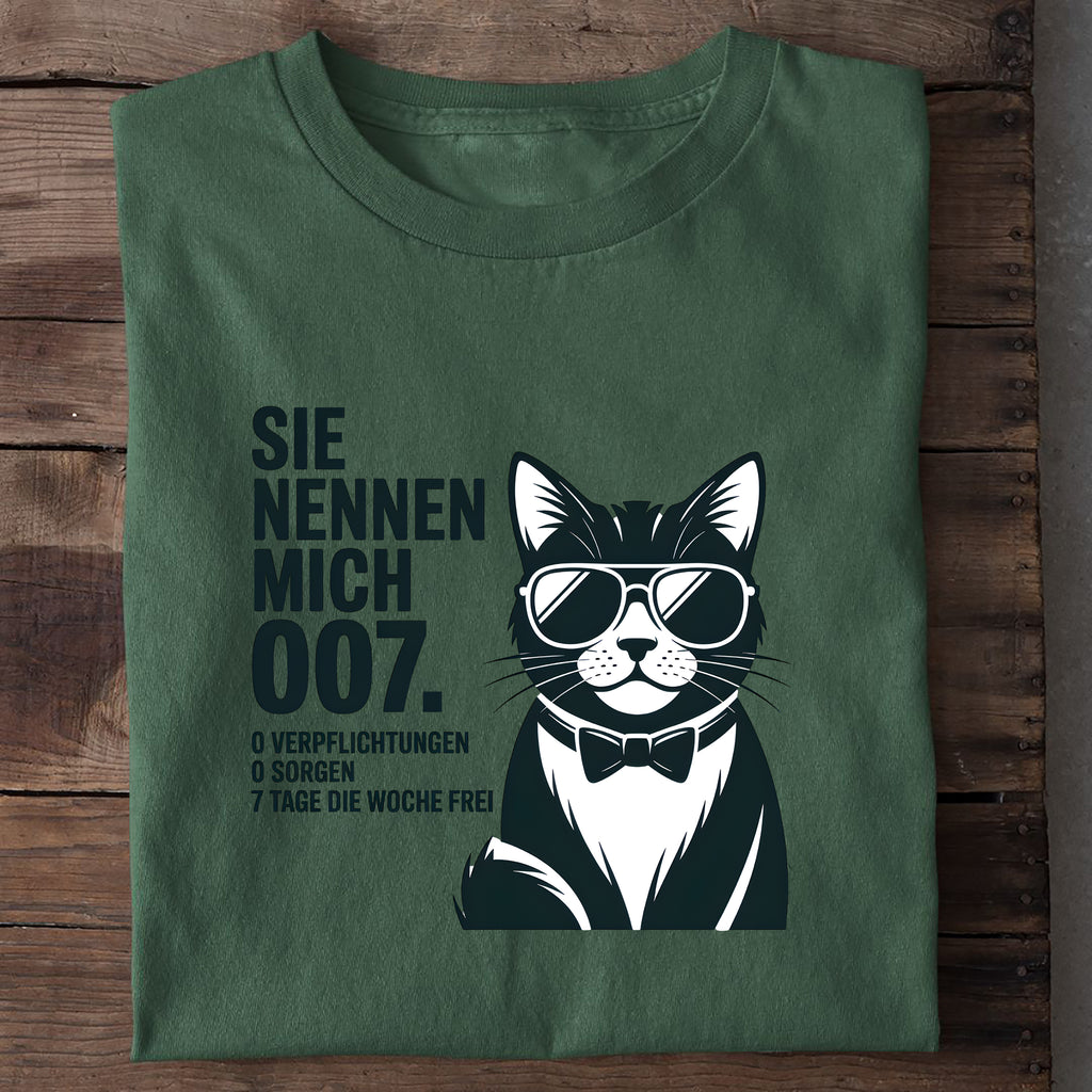 T-Shirt Sie nennen mich 007, Nahaufnahme