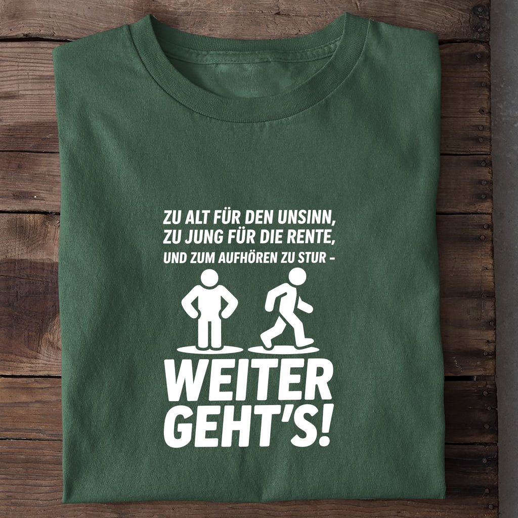 T-Shirt Weiter gehts, Nahaufnahme