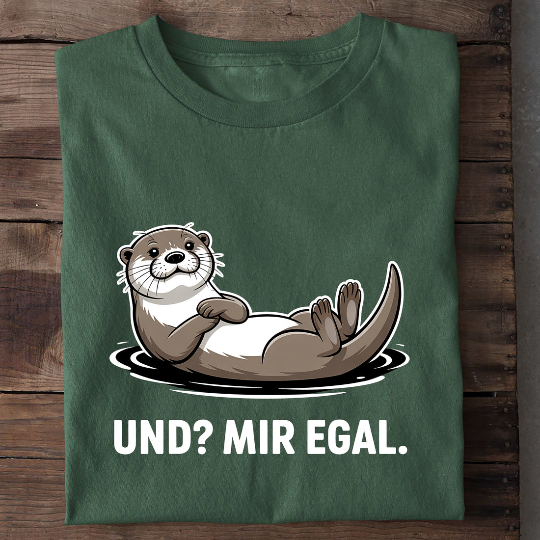 T-Shirt Und Mir egal!, Nahaufnahme