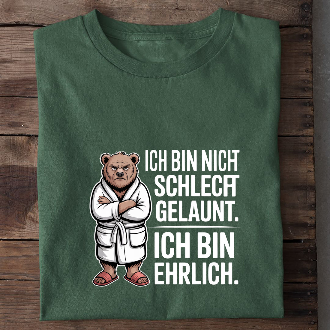 T-Shirt Ich bin ehrlich, Nahaufnahme