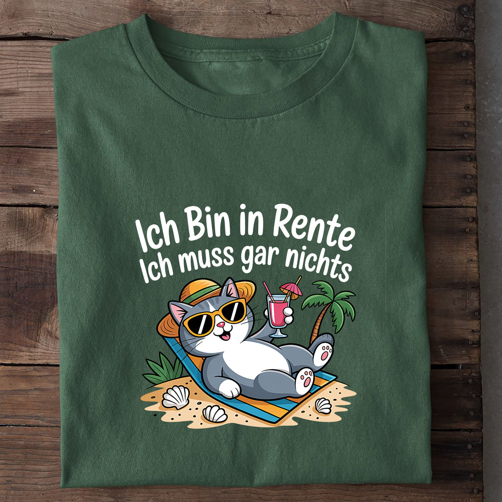 T-Shirt Ich Bin in Rente, Nahaufnahme