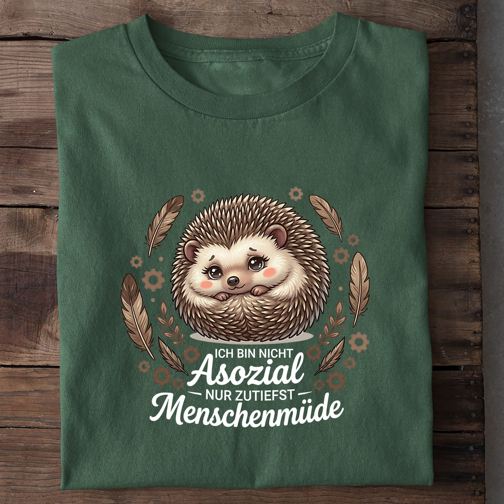 T-Shirt Menschenmüde, Nahaufnahme