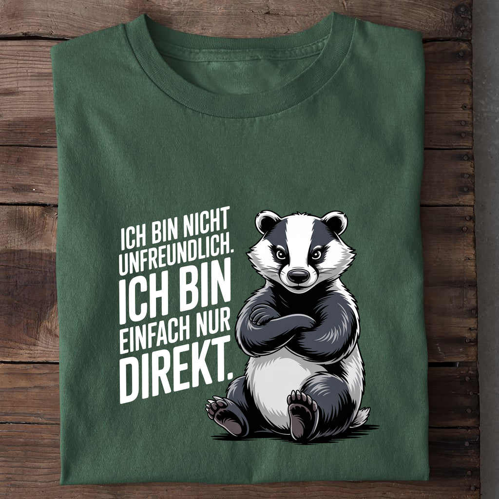 T-Shirt Ich Bin Nicht Unfreundlich, Nahaufnahme