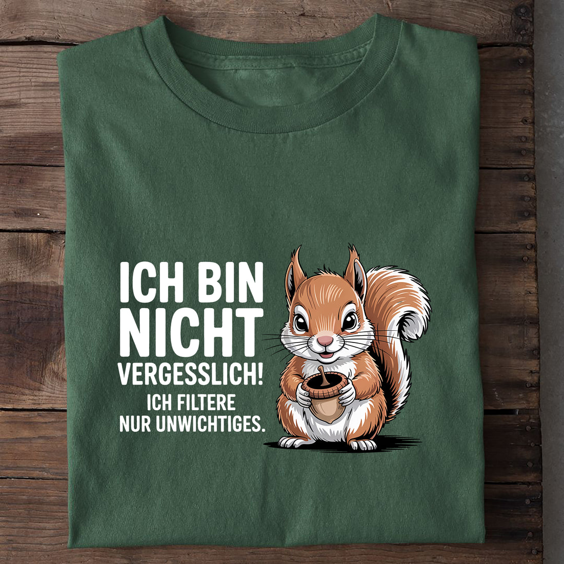 T-Shirt Ich bin nicht vergesslich, Nahaufnahme