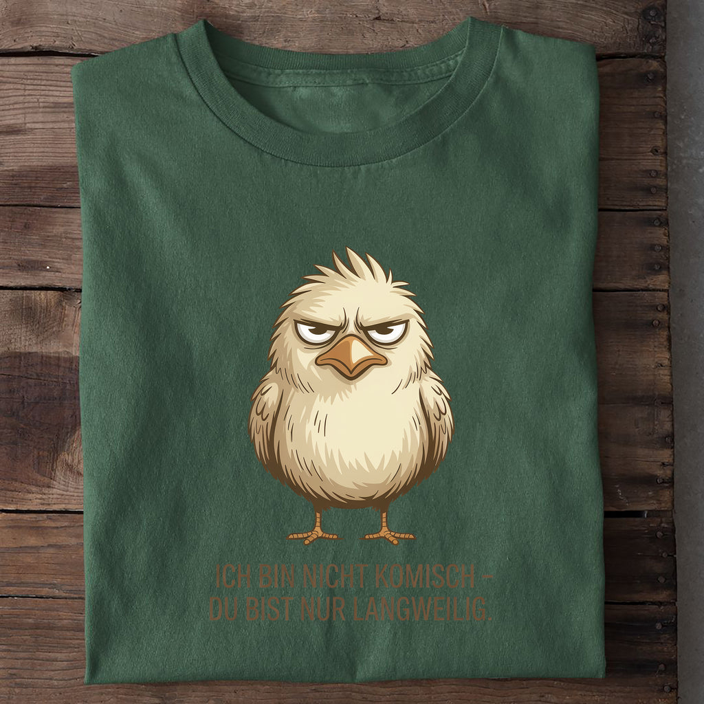 T-Shirt Du bist Nur Langweilig, Nahaufnahme