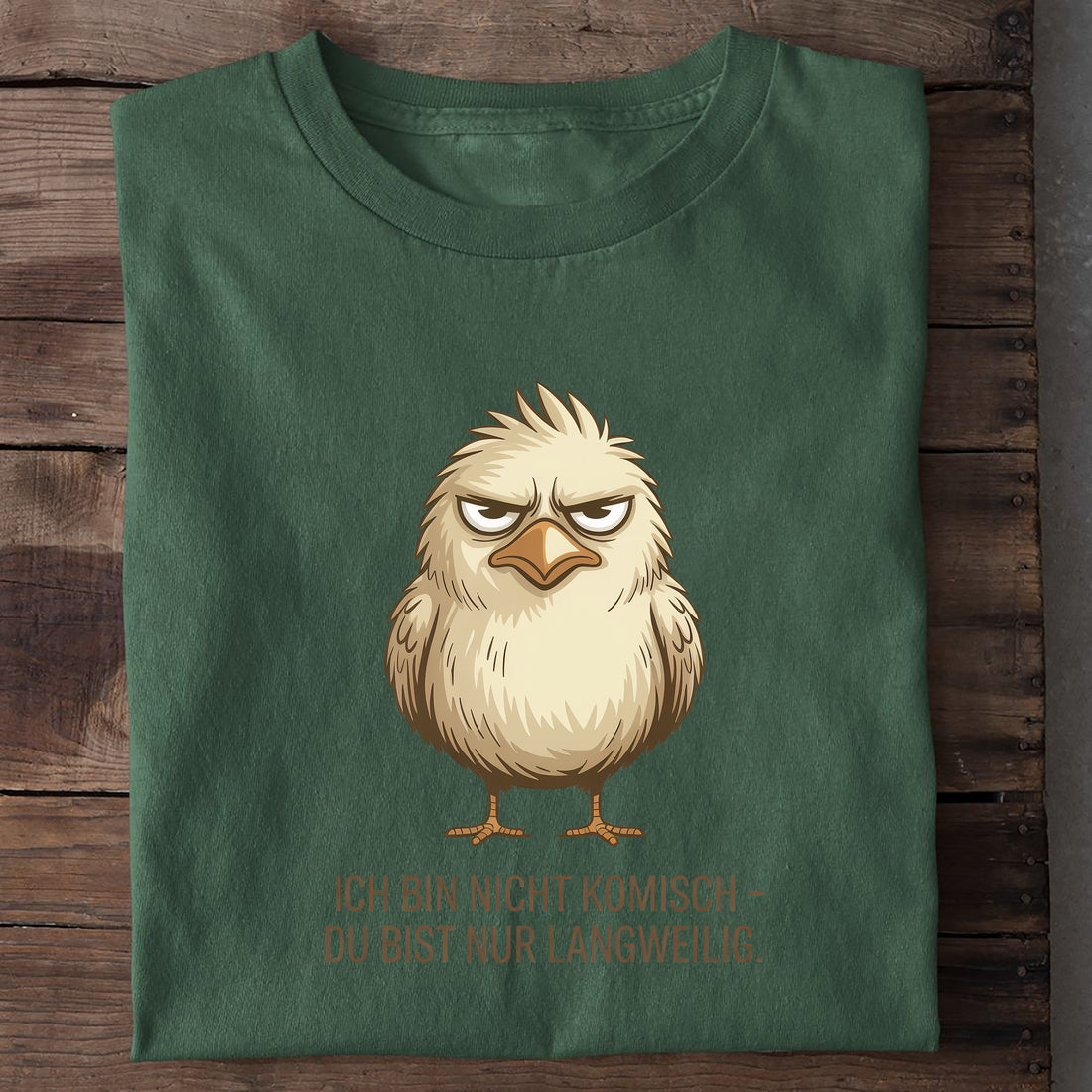 T-Shirt Du bist Nur Langweilig, Nahaufnahme