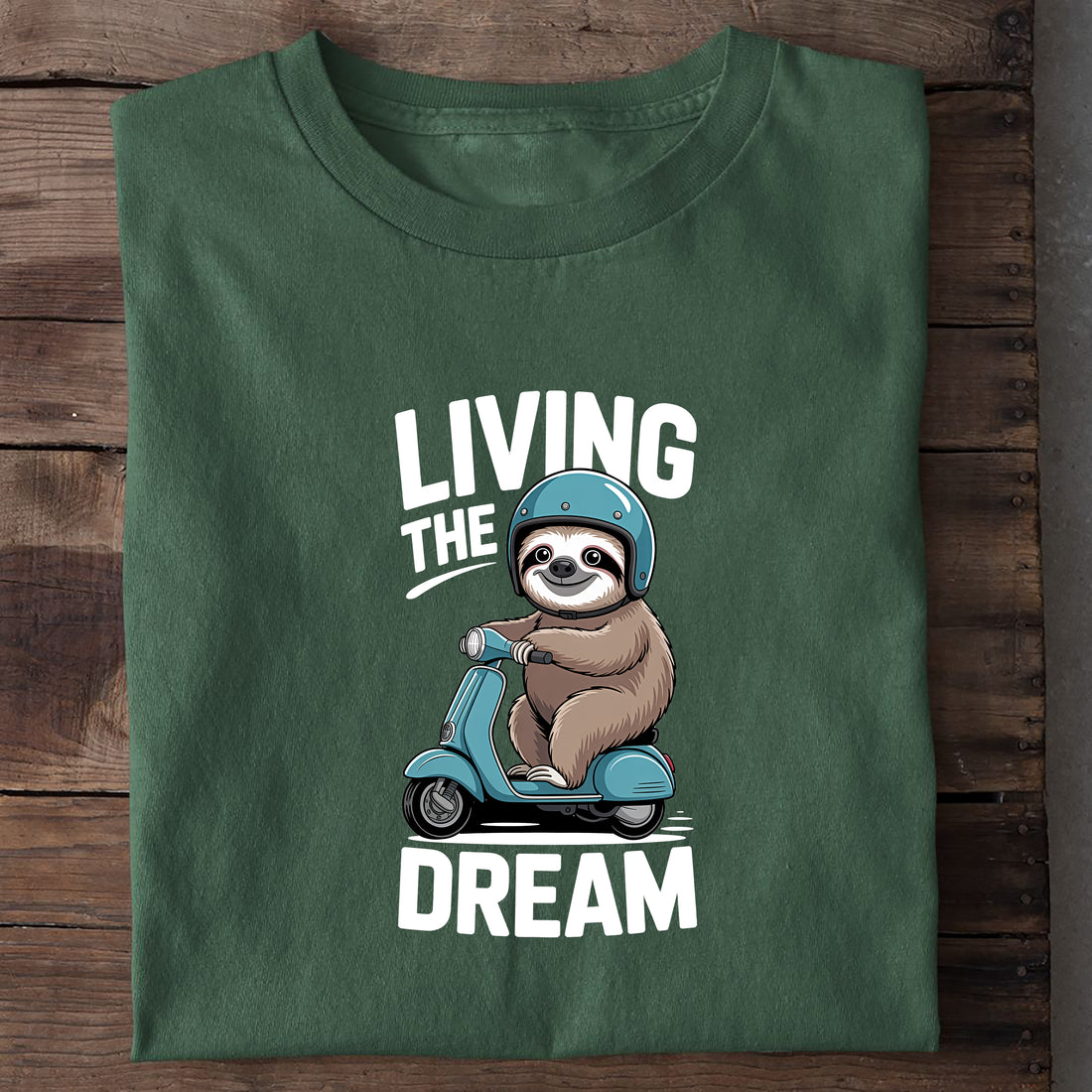 T-Shirt Living the dream, Nahaufnahme