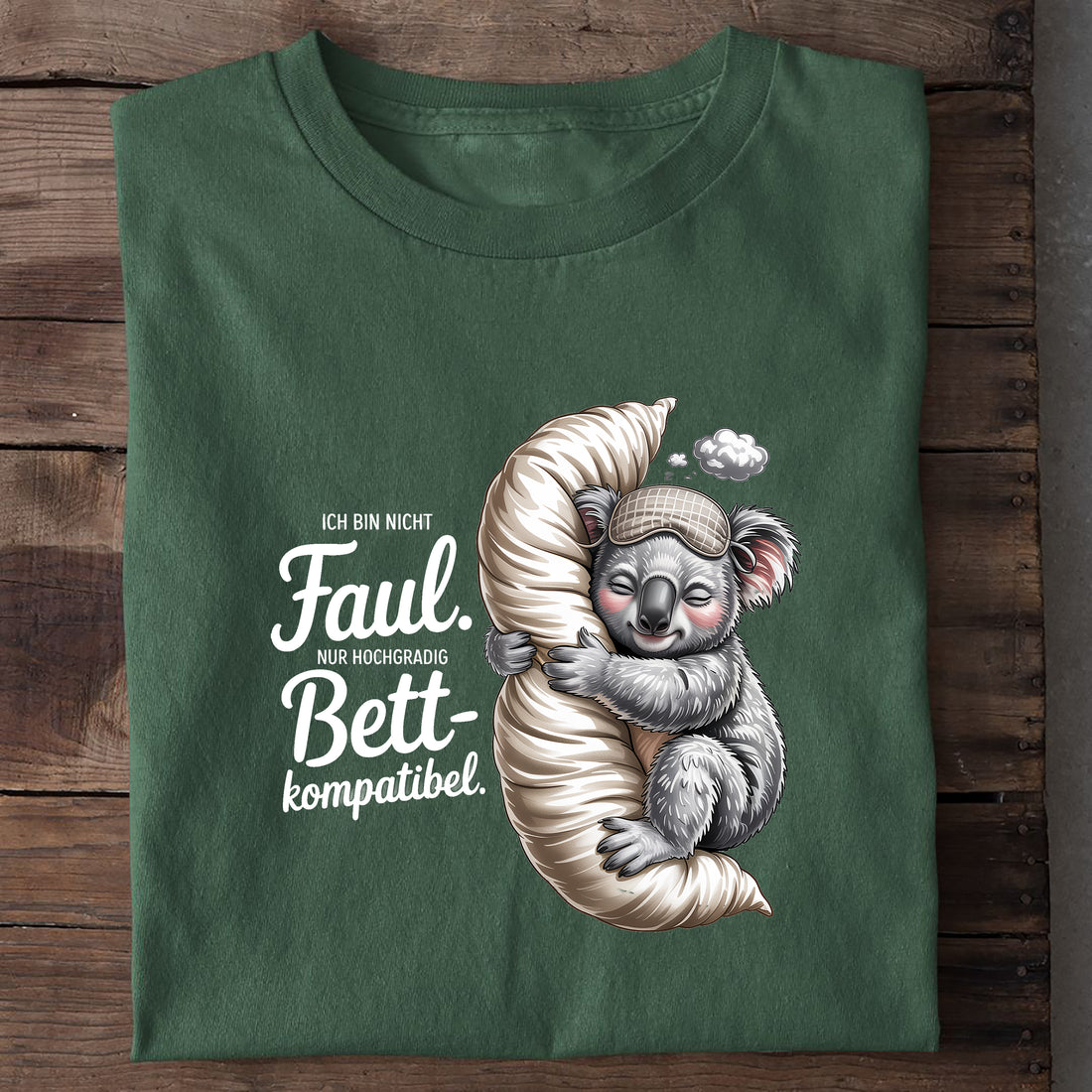 T-Shirt Bett Kompatibel, Nahaufnahme