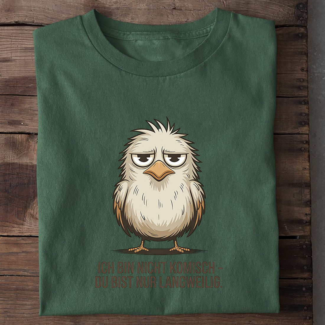 T-Shirt Ich bin nicht komisch, Nahaufnahme