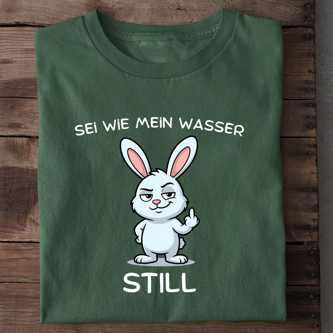 T-Shirt Sei wie mein Wasser, Nahaufnahme