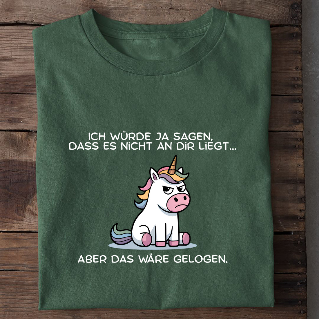 T-Shirt Es liegt nicht an dir, Nahaufnahme
