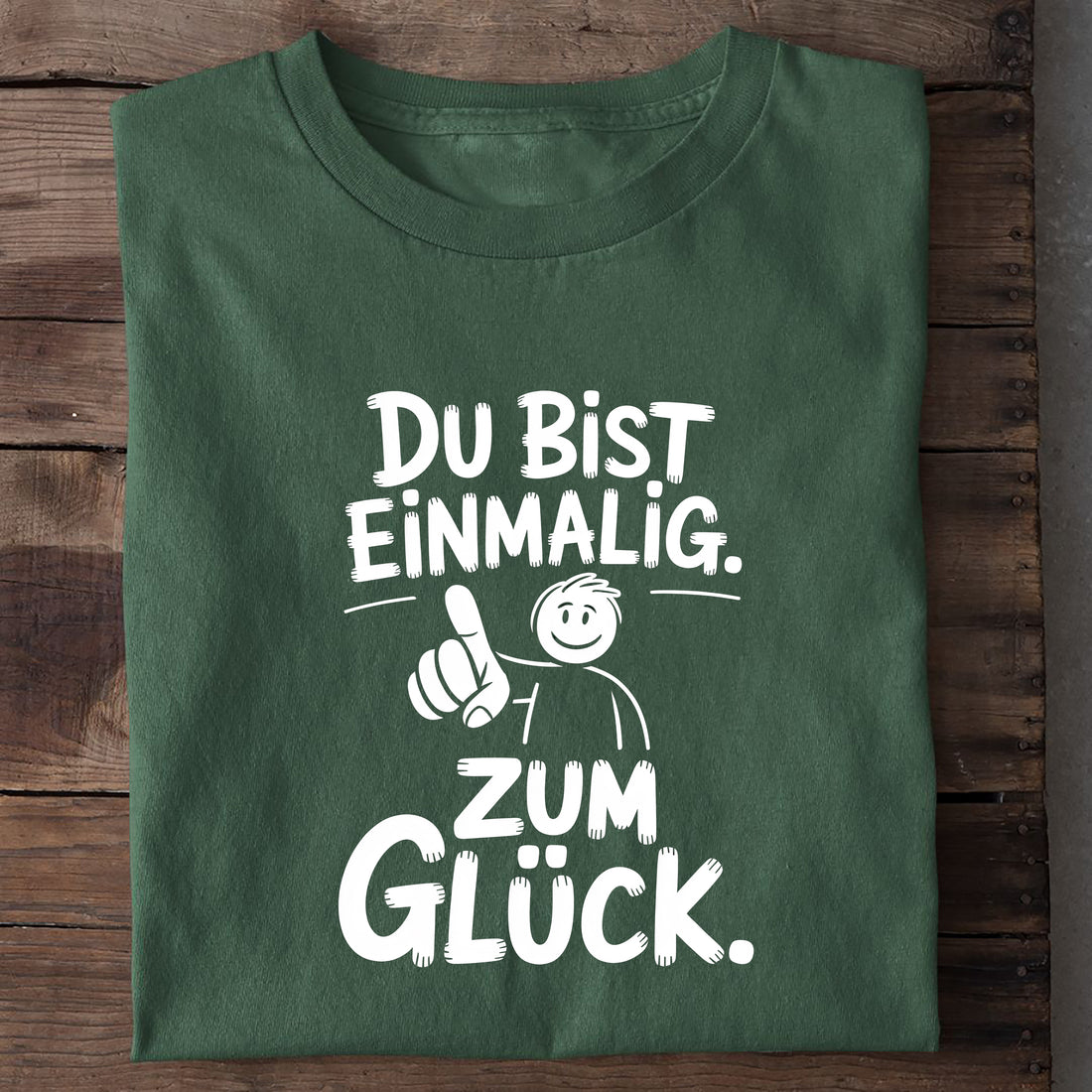 T-Shirt Du bist einmalig, Nahaufnahme
