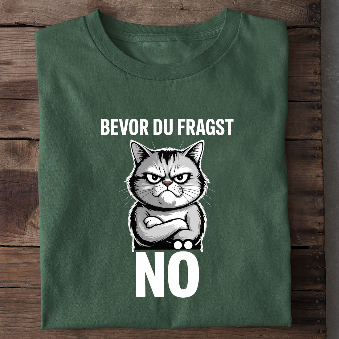 T-Shirt Bevor du fragst - Nö, Nahaufnahme