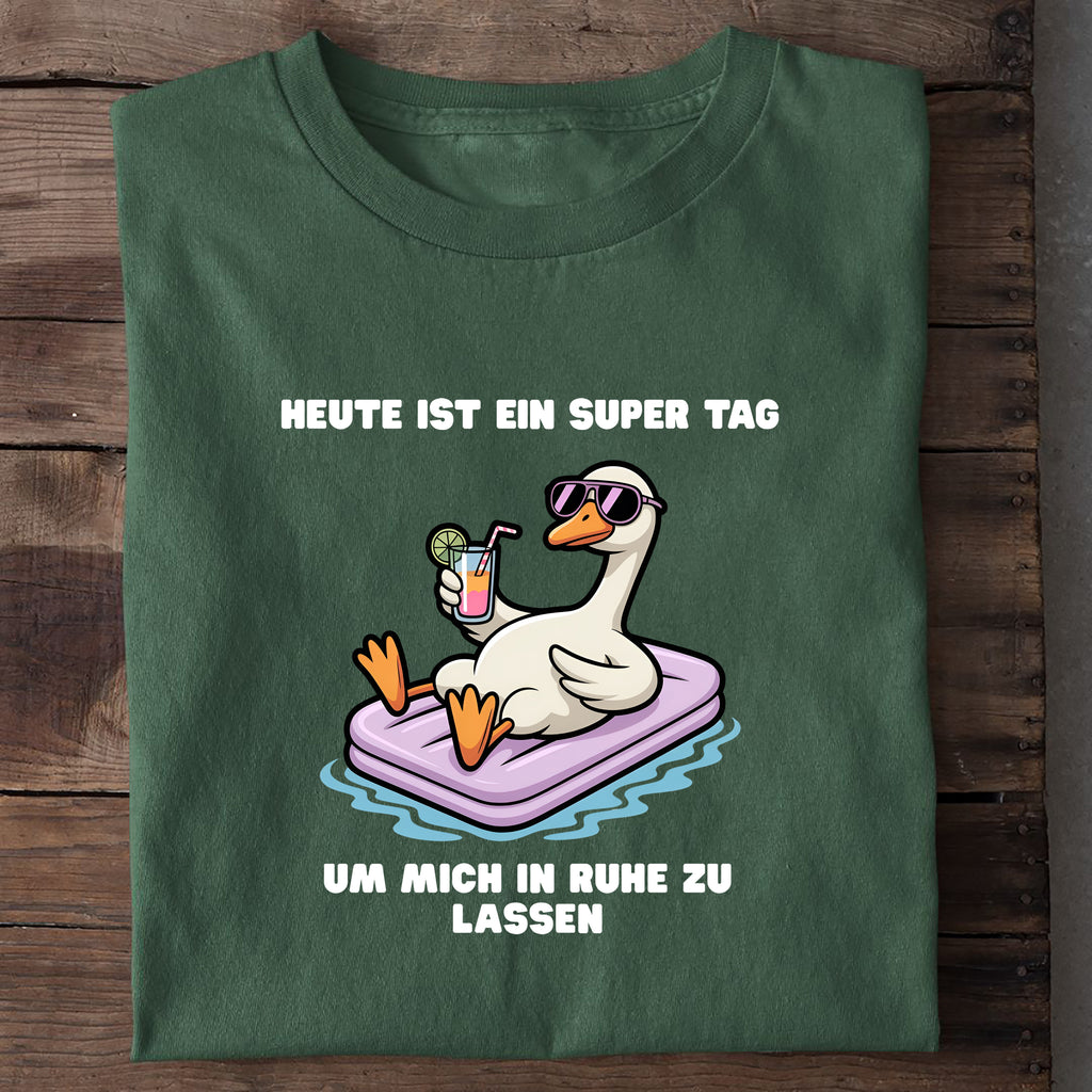 T-Shirt Heute ist ein Super Tag, Nahaufnahme