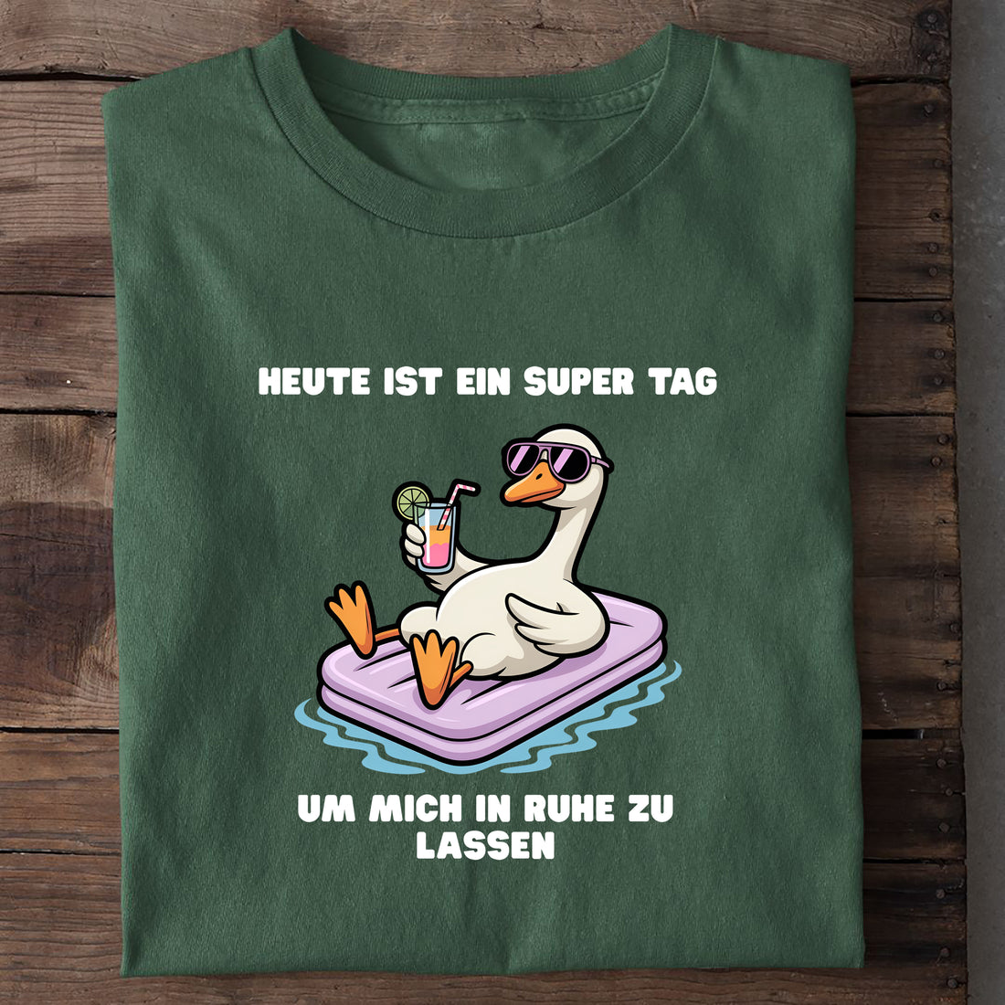 T-Shirt Heute ist ein Super Tag, Nahaufnahme