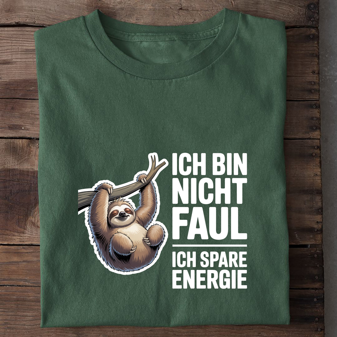 T-Shirt Ich bin Nicht Faul, Nahaufnahme