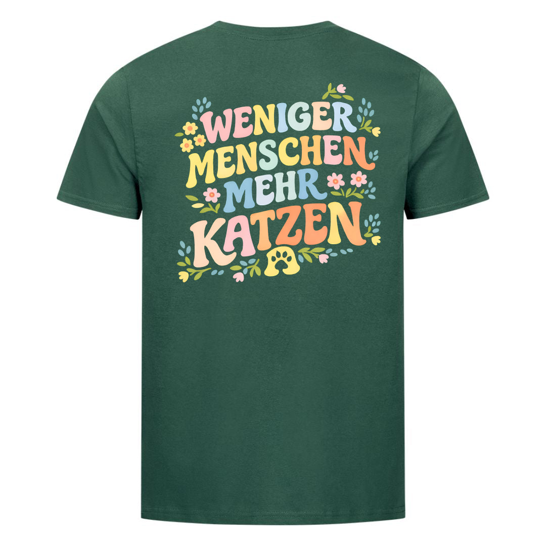 Weniger Menschen pastell T-Shirt BackPrint