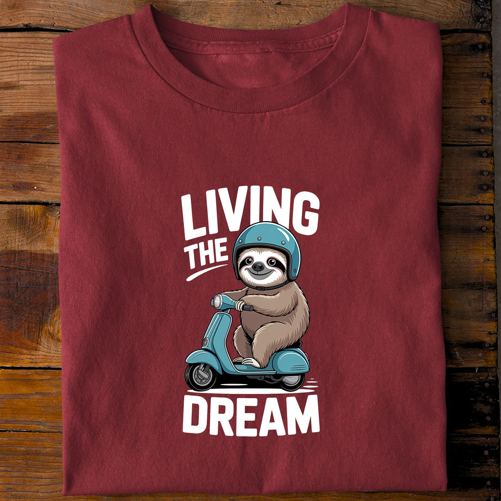 T-Shirt Living the dream, Rückansicht