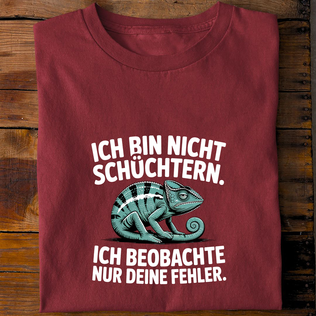 T-Shirt Nicht schüchtern, Rückansicht