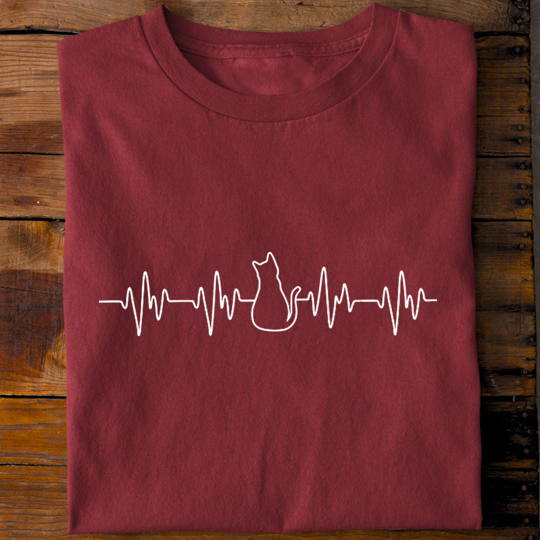 Katzen Herzschlag T-Shirt