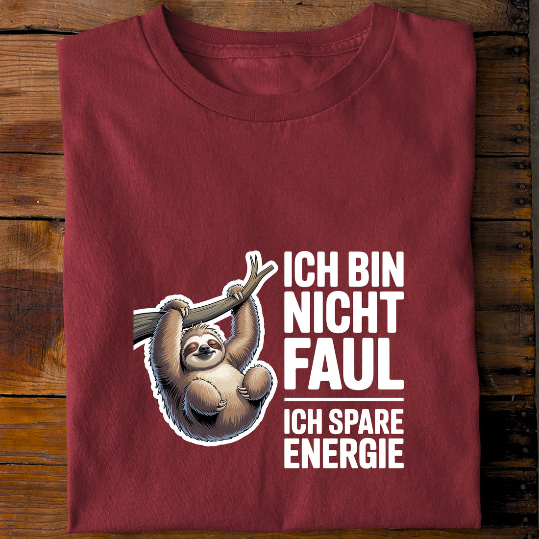 T-Shirt Ich bin Nicht Faul, Rückansicht