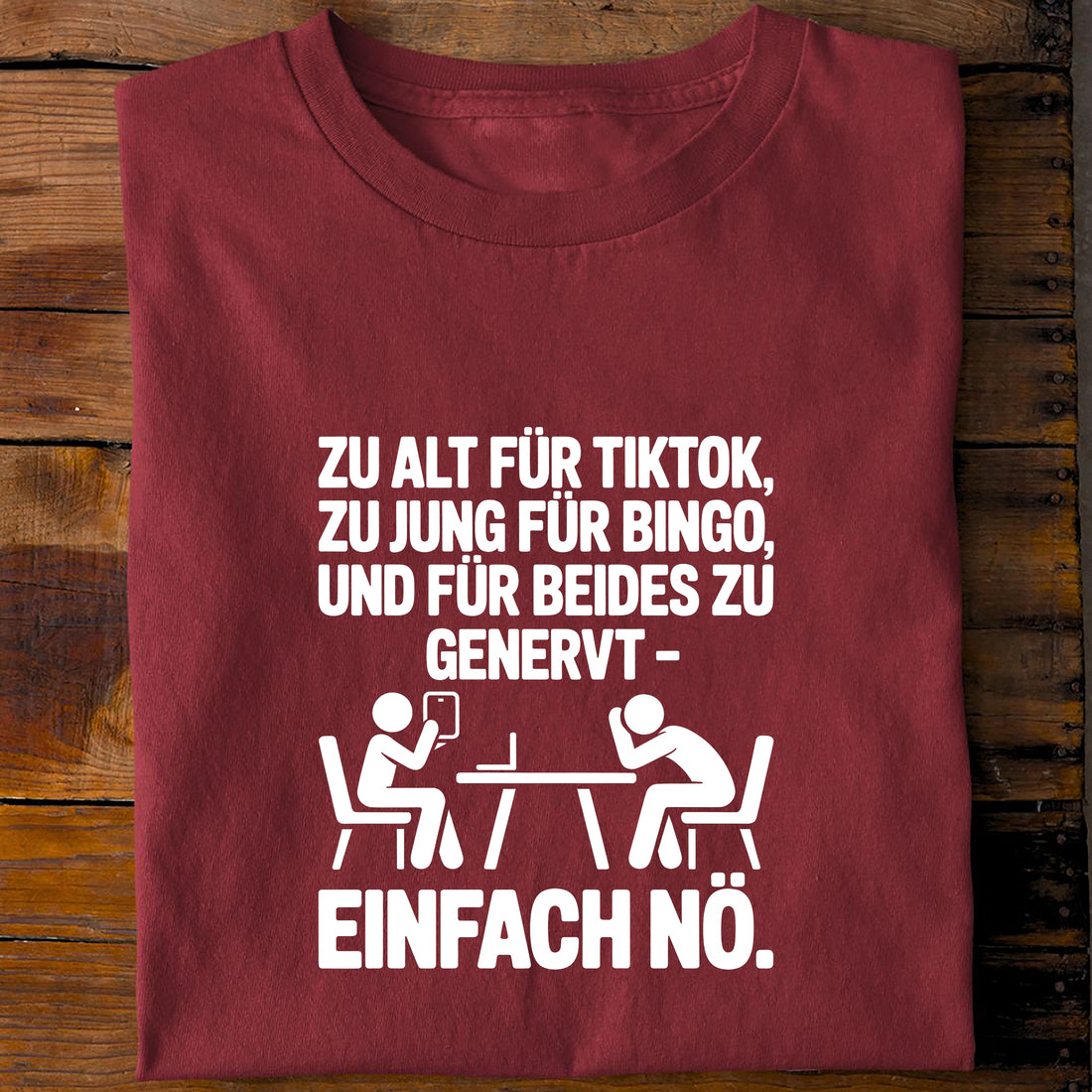 T-Shirt Einfach nö Personen, Rückansicht
